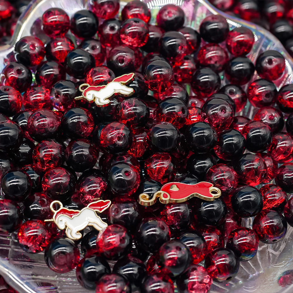 【A031】Crimson Stampede - High Quality Glass Beads